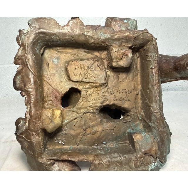 Vintage Daniel Vance Bronze Brutalist Sculpture Statue Disarticulated Baby Doll For Sale - Image 11 of 14
