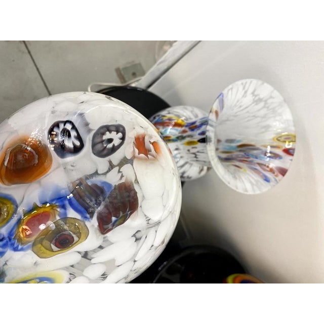 Contemporany Vase Murrine Murano Glass with Multicolored Murrine like venini style diameter 17 cm = 6.7" height 38 cm =...