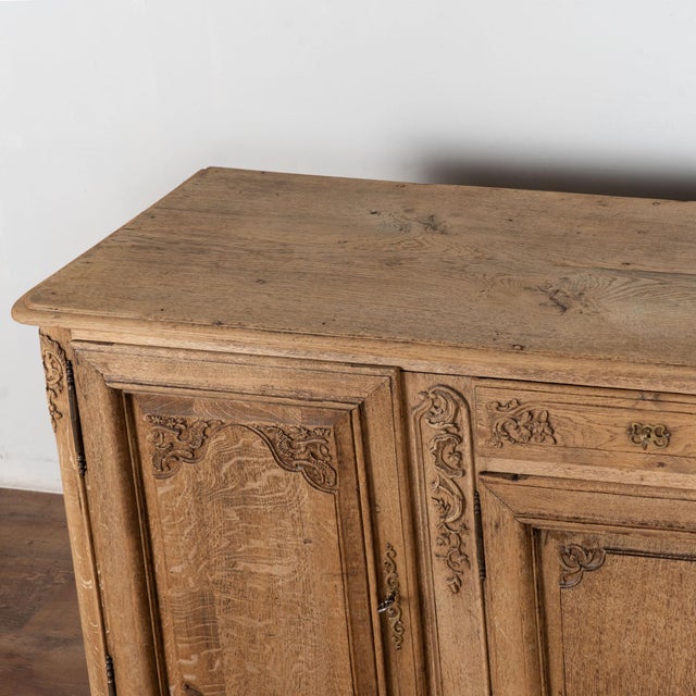 Mid 19th Century 19th Century French Bleached Oak Sideboard Buffet For Sale - Image 5 of 14