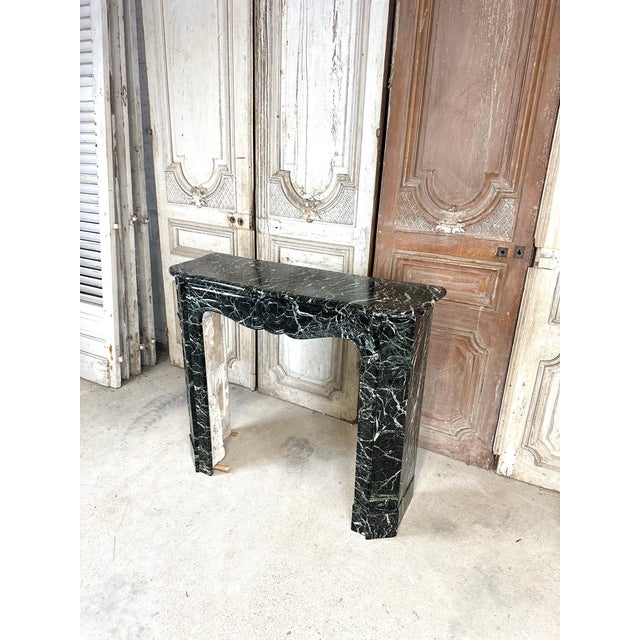 Louis XV Style Fireplace in Green Marble, 1900s For Sale - Image 13 of 17