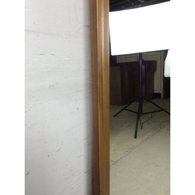 Mid Century Modern Rectangular Wall Mirror With Blonde Wood Frame For Sale - Image 16 of 17