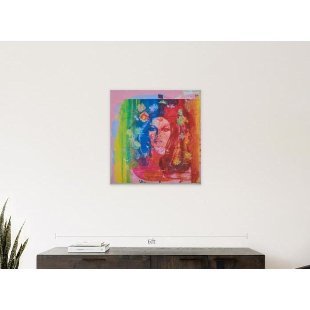 Brigitte Bardot Pop Art Portrait on cradled plywood. Ready to hang with signature at the back.