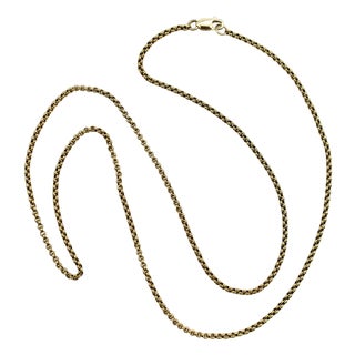 Late 19th Century Victorian 14k Gold 20.5” Double Link Cable Chain For Sale