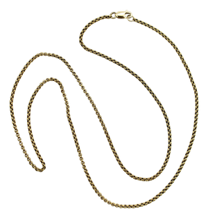 Late 19th Century Victorian 14k Gold 20.5” Double Link Cable Chain