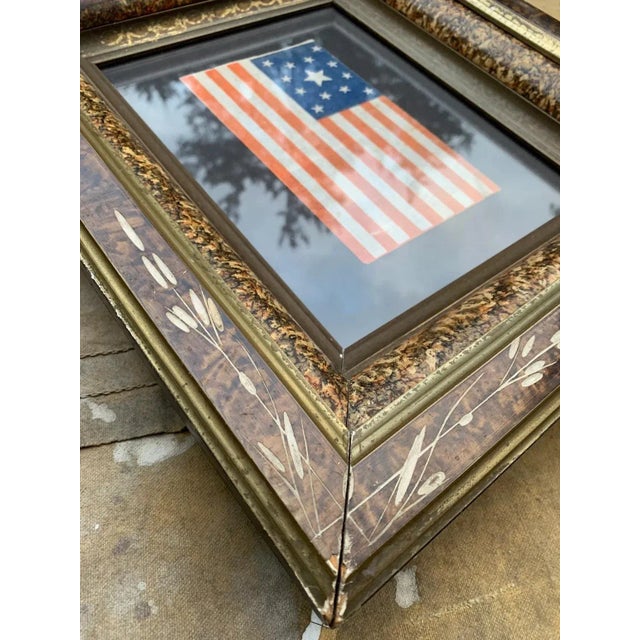 Authentic Antique 1876 Framed 13 Star Centennial Parade Flag Rare For Sale In Philadelphia - Image 6 of 9
