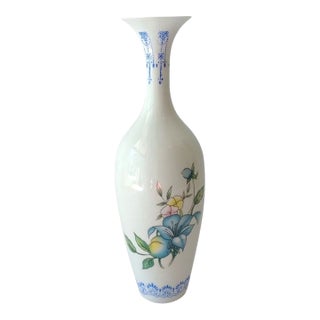 Vintage Jingdezhen Floral Eggshell Porcelain Chinese Vase For Sale