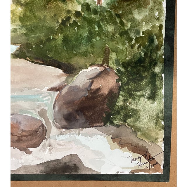 Traditional Nancy Hunt Forest Landscape Watercolor For Sale - Image 3 of 3