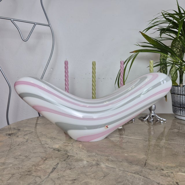 Glass Art Crescent Shaped Table Lamp from Vetri-Murano, 1960s For Sale - Image 14 of 14