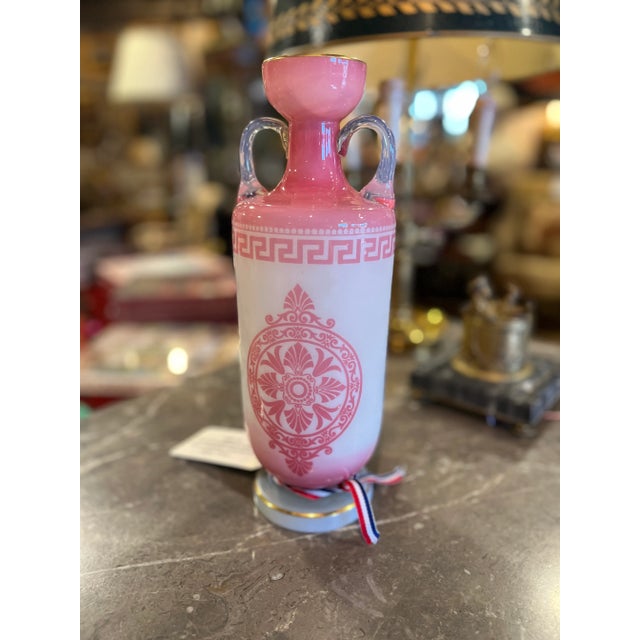 19th Century Continental Opaline Urn Shaped Vase For Sale - Image 4 of 6