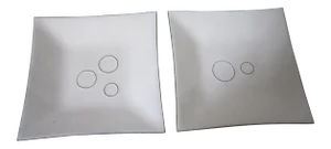 1960s Mid Century Enamel Trays - a Pair