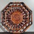 A striking octagonal Chinese abacus wall hanging crafted from rosewood (huali wood), designed in the traditional Bagua...