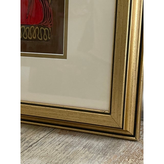 Paint Original Artwork "Amen" by Herbert Mannie Pair African American Artist Coa 1998 Framed For Sale - Image 7 of 12