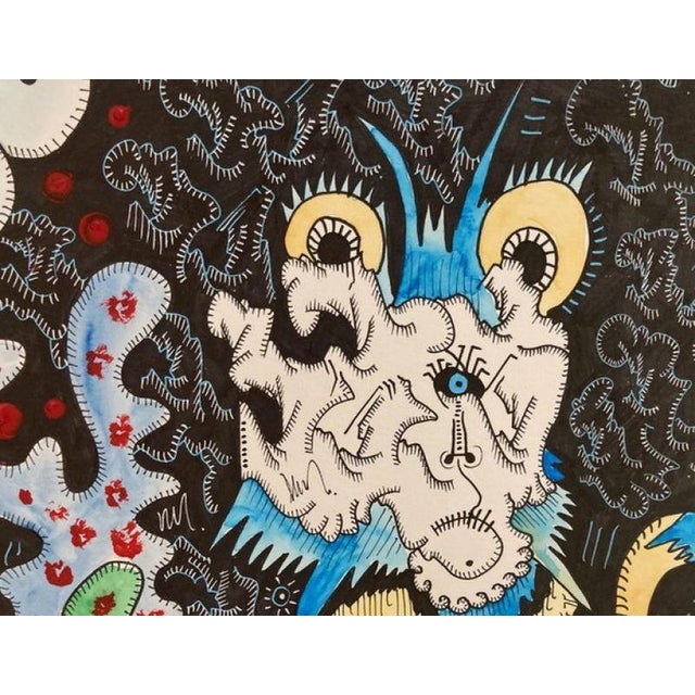 Mixed media, 2020 Handsigned by the artist in pencil Watercolor and Posca marker Greke is a young artist who has just...