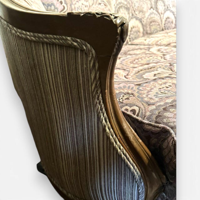 Wood 1920s French‑Style Sofa & Chair Set Louis XV For Sale - Image 7 of 18