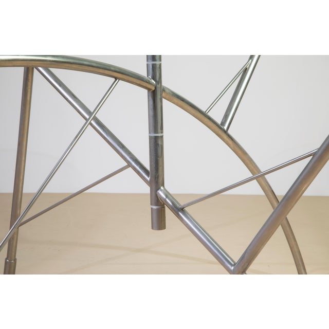 Silver Vintage Dole Melipone Folding Table by Philippe Starck for Driade, 1981 For Sale - Image 8 of 9