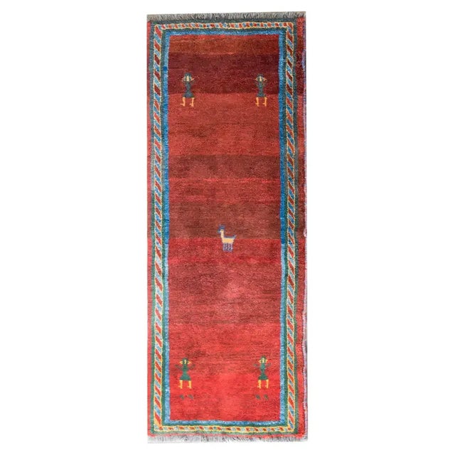 Late 20th Century Vintage Gabbeh Rug For Sale - Image 12 of 12