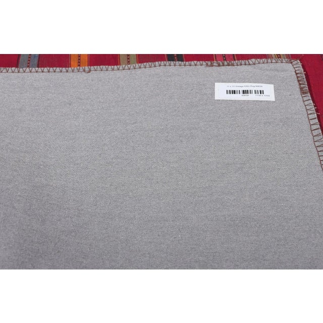 Large Vintage Turkish Striped Kilim Rug - 11'00 X 13'02 For Sale In Dallas - Image 6 of 10