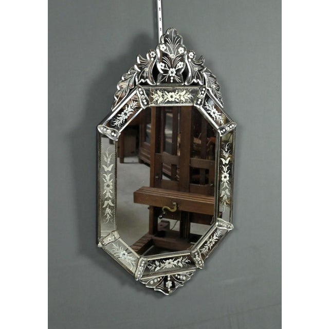 Vintage Octagonal Venetian Mirror, 1950 For Sale - Image 12 of 18