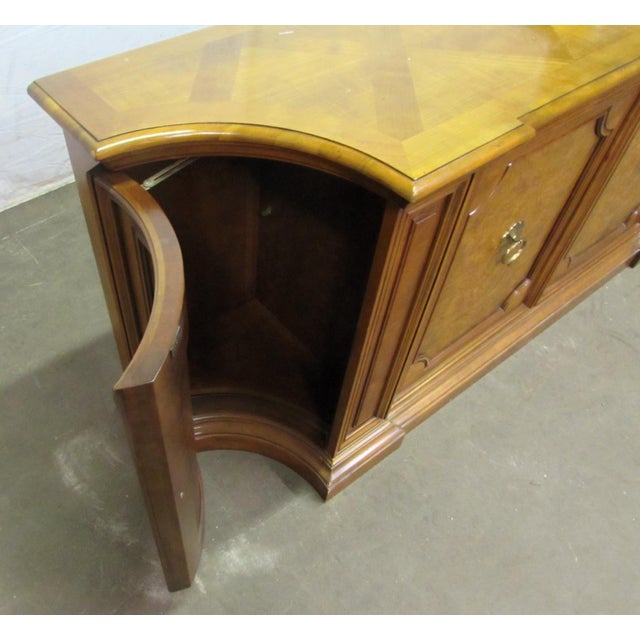 Brown Vintage Traditional 80 In. Burled Wood Sideboard For Sale - Image 8 of 10
