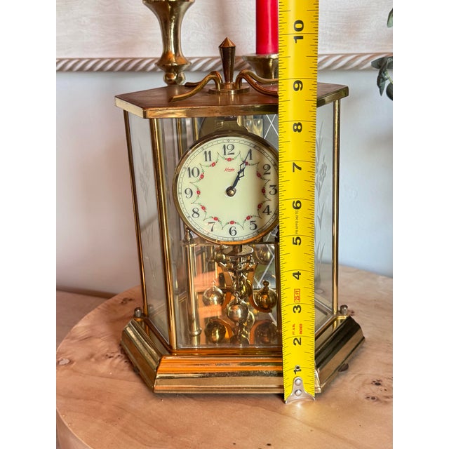 Vintage Kieninger & Obergfell Kundo Brass Hexagonal Anniversary Clock For Sale - Image 4 of 12