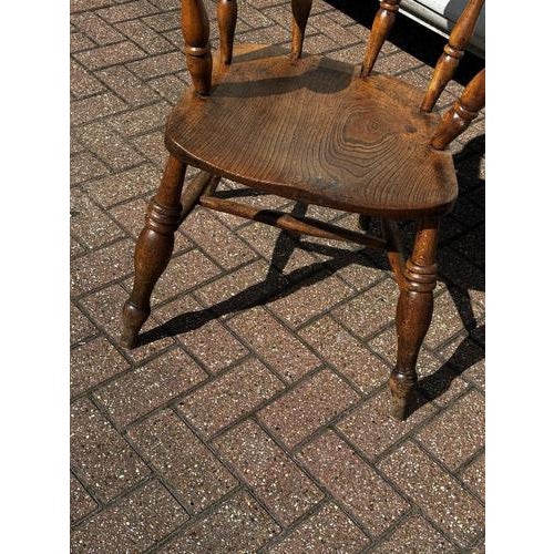 Victorian Fireside Armchair with Turned Legs For Sale - Image 5 of 9