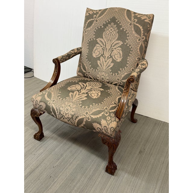 Traditional Southwood Furniture Connoisseur Collection Gainsborough-Style Lounge Chair For Sale - Image 3 of 12