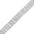 Contemporary .925 Sterling Silver 1.00 Cttw Diamond Multi Row Heart Link Bracelet (H-I Color, I1-I2 Clarity) - 7.25" Inches For Sale - Image 3 of 6