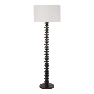 Regina Andrew Fishbone Floor Lamp in Ebony For Sale