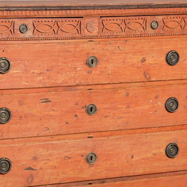 Early 19th Century Danish Pine Tall Chest of Six Drawers For Sale - Image 10 of 17