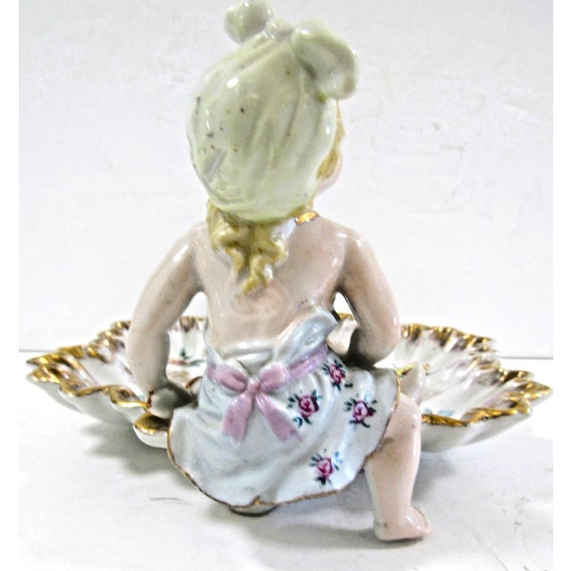 Antique German Meissen Porcelain Candy Dish With Bathing Woman Von Schierholz For Sale In Miami - Image 6 of 11