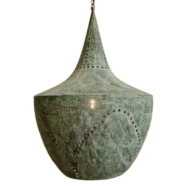 Metal Copper Madras Pendant Light XL For Sale - Image 7 of 9