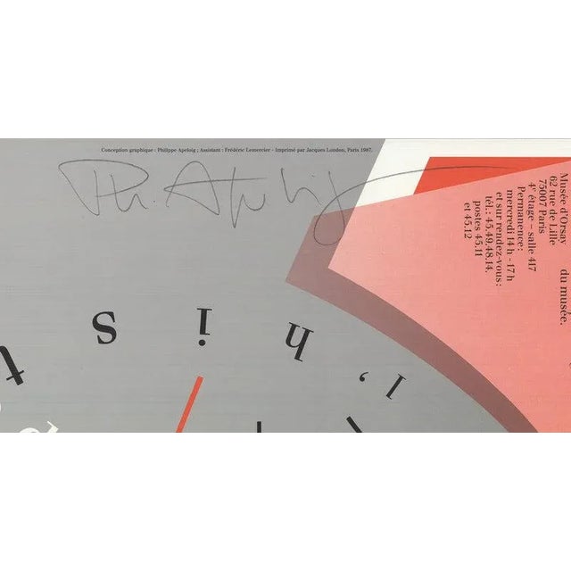 Artist: Philippe Apeloig Title: Musee d'Orsay Year: 1987 Signed: Yes Medium: Offset Lithograph Paper Size: 27.5 x 19.5...