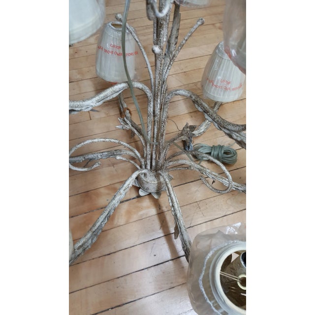 Boho Shabby Chic Floral 9 Light Chandelier For Sale - Image 10 of 13