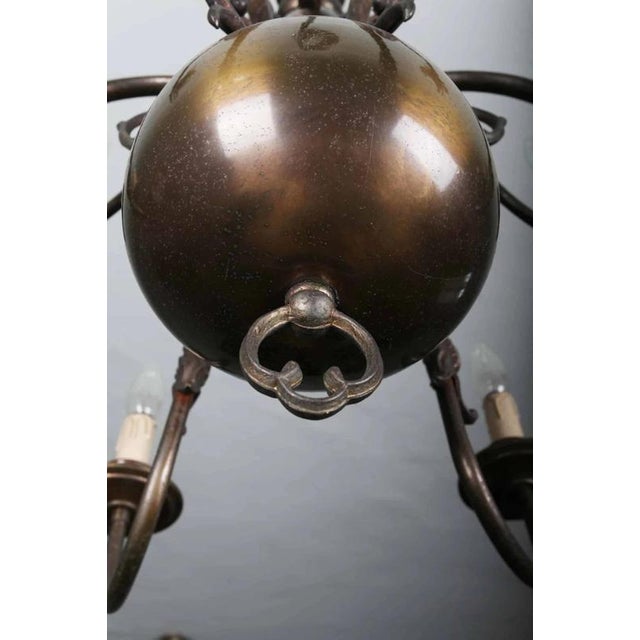 Flemish Two-Story Chandelier with Eagle in Brass For Sale - Image 3 of 5