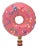 Donut Lamp Finial on Brass Hardware For Sale