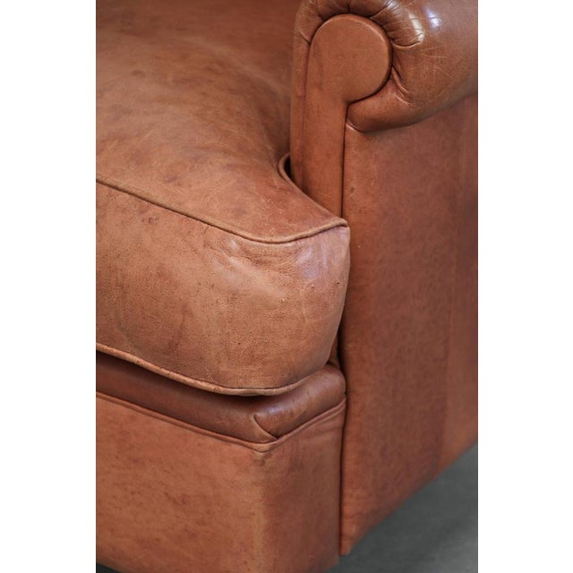 English-Style Cowhide Wing Armchairs, Set of 2 For Sale - Image 13 of 14