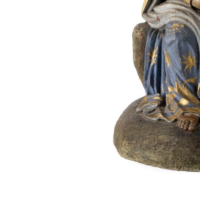 Portuguese Artist, Our Lady of Sorrows, 19th Century, Polychrome and Gilded Wood For Sale - Image 3 of 6