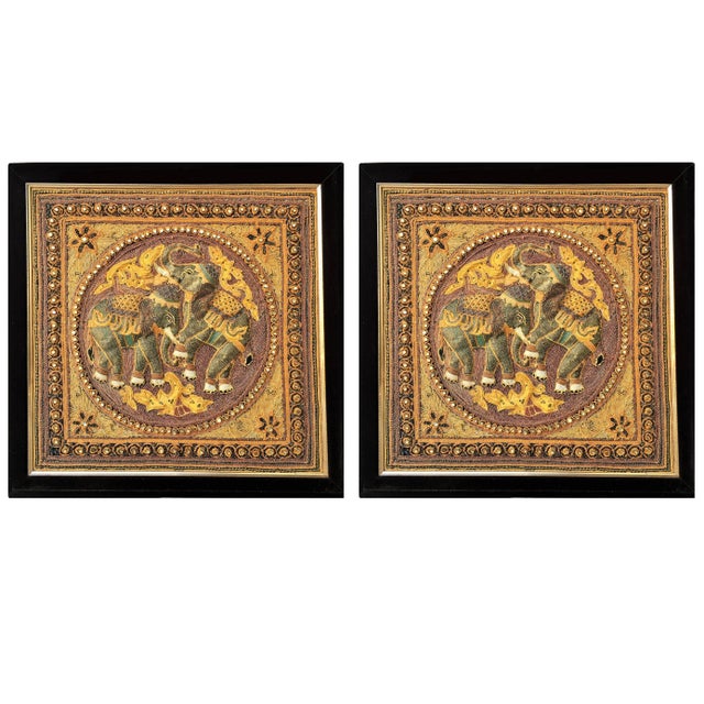 Early 20th Century Indonesian 3-D Framed Textiles, Pair For Sale - Image 6 of 6