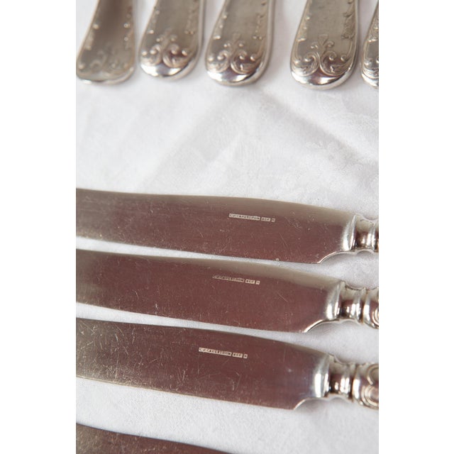 Swedish Metal-Plated Table Cutlery from Carlström, 1950s, Set of 30 For Sale - Image 10 of 11