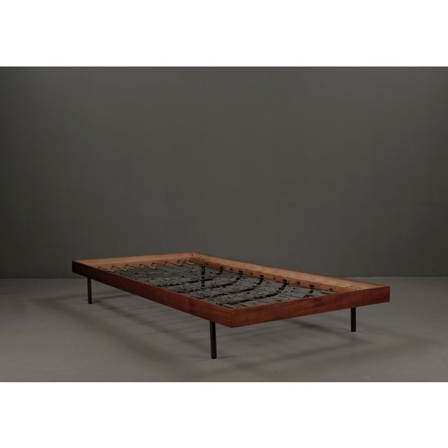 Mid-Century Modern Bauhaus Daybed in Teak Veneer, 1960s For Sale - Image 3 of 18