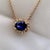 Natural Sapphire Diamond Halo Pendant With Chain 18" 14k YG 1.67 TCW Certified For Sale - Image 10 of 15
