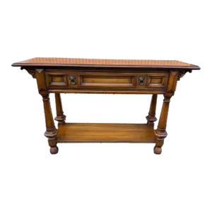 Welman Rockwood Collection Walnut Inlaid Server or Console Table.