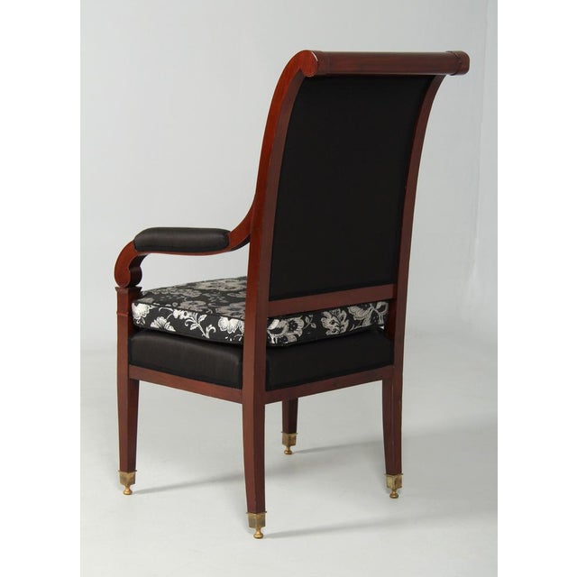 Brown Antique Armchair, Northern Germany, 1840s For Sale - Image 8 of 12