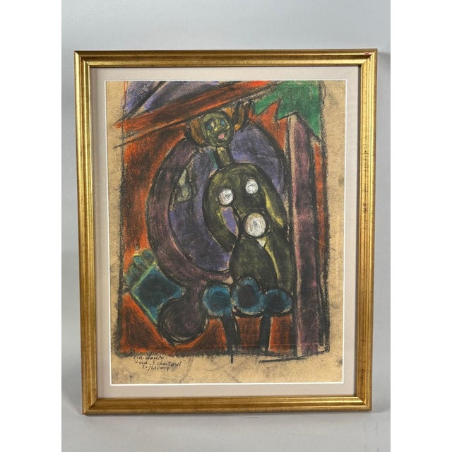 Karel APPEL (1921-2006) pastel drawing For Sale