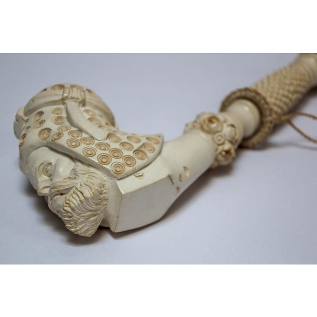 Carved Turkish Meerschaum Pipe, Moorish Style, Hand-Crafted, 1950 For Sale In Palm Springs - Image 6 of 18