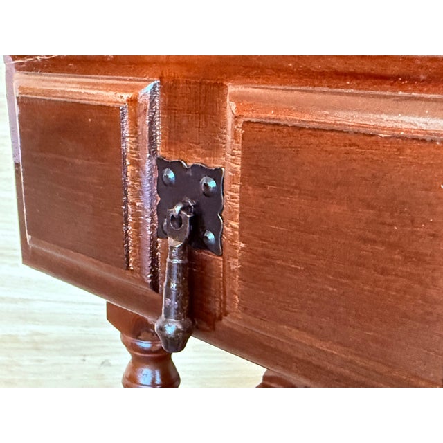 Early 20th Century Pair of Spanish Nightstands with Drawer and Iron Hardware For Sale - Image 9 of 18