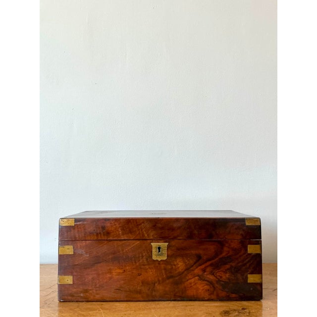 Vintage Regency Georgian Travelers Writing Desk For Sale In West Palm - Image 6 of 11