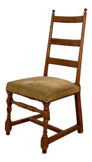 Circa 1750 Ladder Back Side Chair, Continental