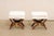 Mid 20th Century French Curule Style Upholstered Stools - A Pair For Sale - Image 4 of 10