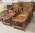 Budji Layug Style Majestic Jumbo Bamboo Pagoda Lounge Chairs W/ Ottomans, a Pair For Sale - Image 4 of 7